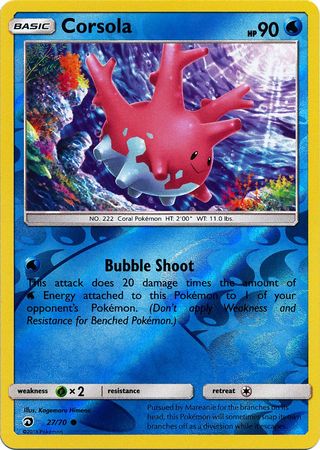 Corsola 27/70 - Reverse Holo-Kantocards