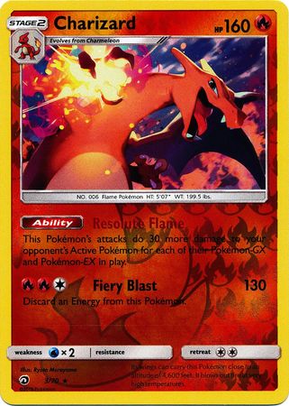 Charizard 3/70 - Reverse Holo-Kantocards