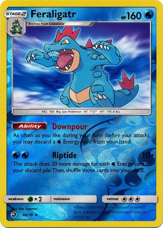 Feraligatr 24/70 - Reverse Holo-Kantocards