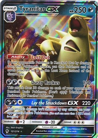 Tyranitar GX 121/214-Kantocards