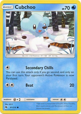 Cubchoo 61/214-Kantocards