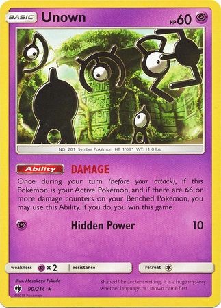 Unown 90/214-Kantocards