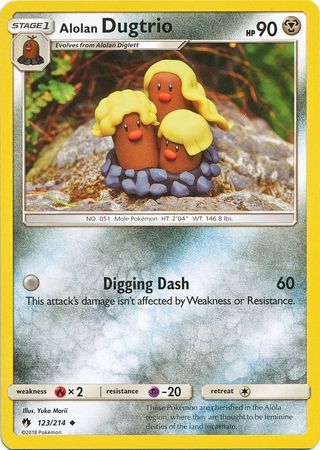 Alolan Dugtrio 123/214-Kantocards