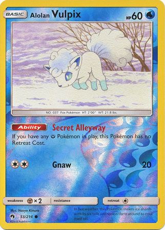Alolan Vulpix 53/214 - Reverse Holo-Kantocards