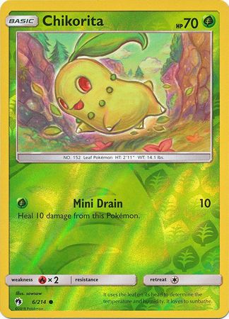 Chikorita 6/214 - Reverse Holo-Kantocards