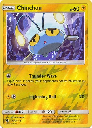 Chinchou 73/214 - Reverse Holo-Kantocards