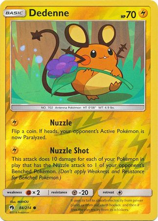 Dedenne 84/214 - Reverse Holo-Kantocards