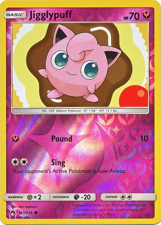 Jigglypuff 133/214 - Reverse Holo-Kantocards