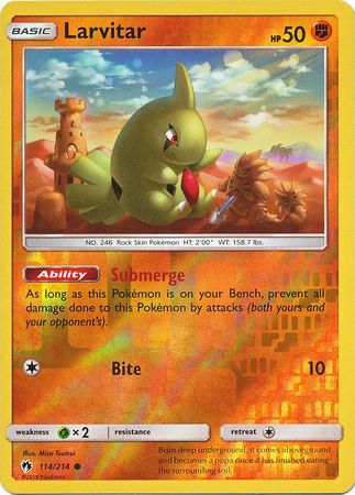 Larvitar 114/214 - Reverse Holo-Kantocards