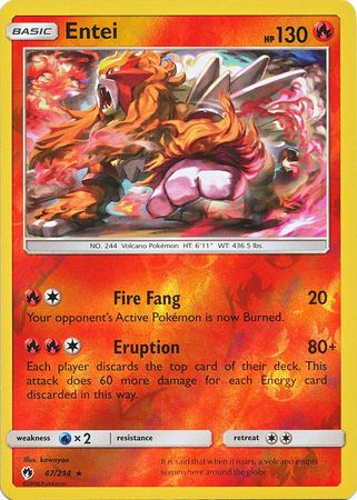 Entei 47/214 - Reverse Holo-Kantocards