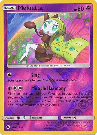 Meloetta 104/214 - Reverse Holo-Kantocards