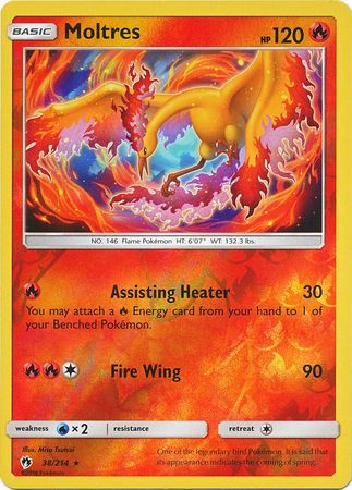 Moltres 38/214 - Reverse Holo-Kantocards