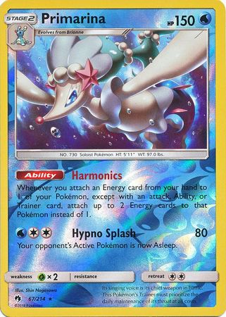 Primarina 67/214 - Reverse Holo-Kantocards