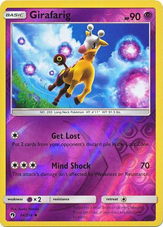 Girafarig 94/214 - Reverse Holo-Kantocards