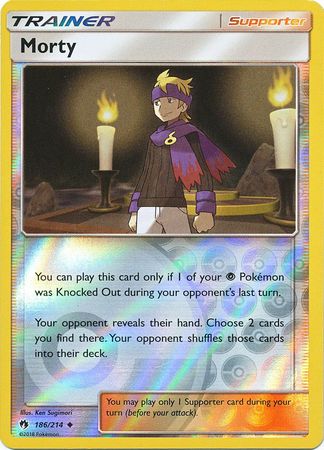 Morty 186/214 - Reverse Holo-Kantocards