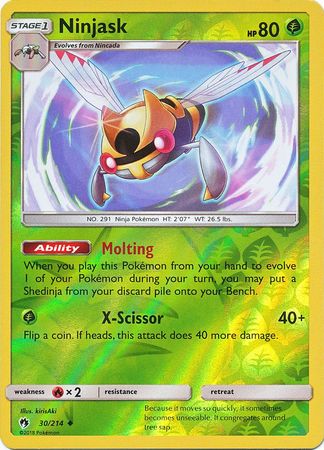 Ninjask 30/214 - Reverse Holo-Kantocards