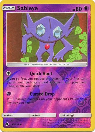 Sableye 96/214 - Reverse Holo-Kantocards
