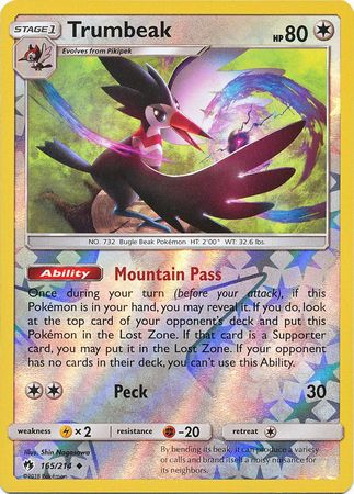 Trumbeak 165/214 - Reverse Holo-Kantocards