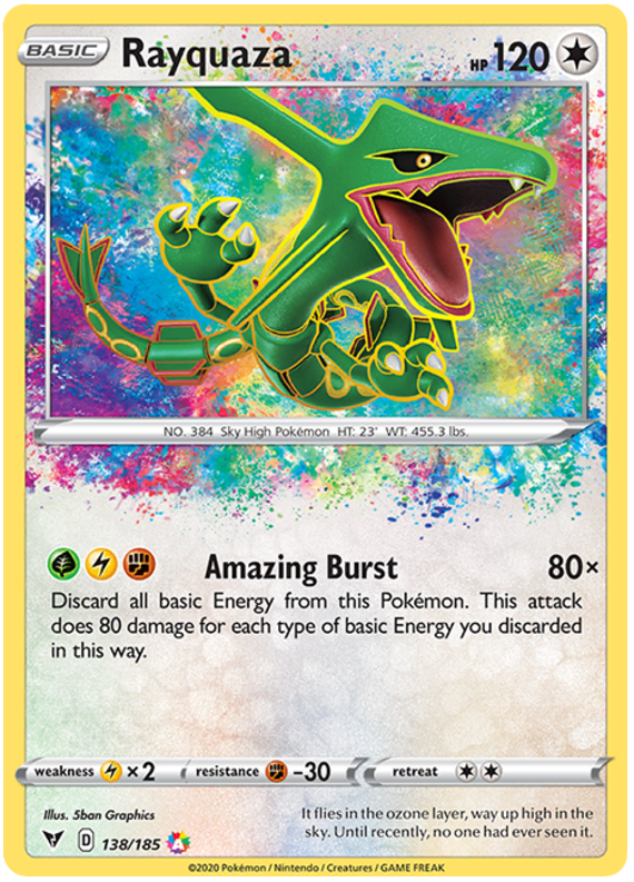 Rayquaza Amazing Rare 138/185-Kantocards