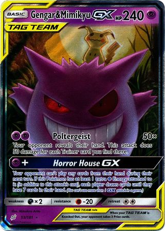 Gengar & MimikyuTag Team GX 53/181-Kantocards