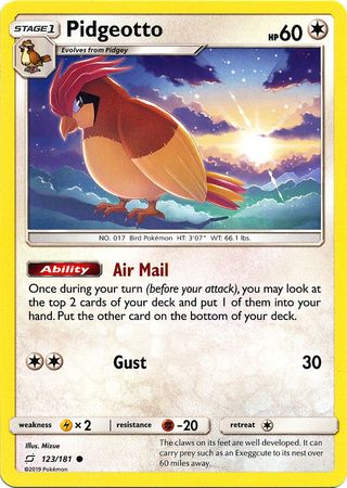 Pidgeotto 123/181-Kantocards