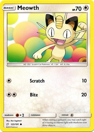 Meowth 125/181-Kantocards