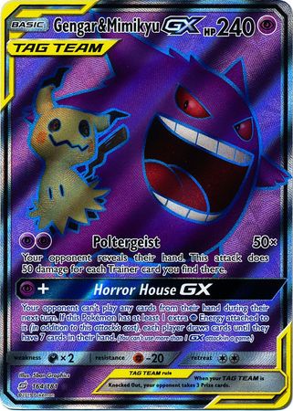 Gengar & MimikyuTag Team GX 164/181-Kantocards