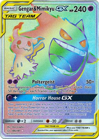 Gengar & MimikyuTag Team GX 186/181-Kantocards