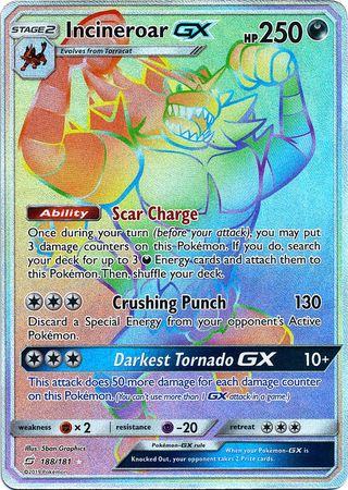 Incineroar GX 188/181-Kantocards