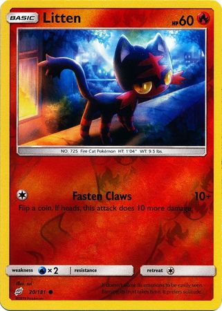 Litten 20/181 - Reverse Holo-Kantocards
