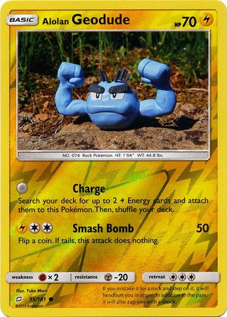 Alolan Geodude 35/181 - Reverse Holo-Kantocards