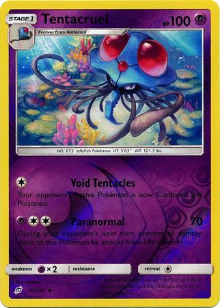 Tentacruel 61/181 - Reverse Holo-Kantocards
