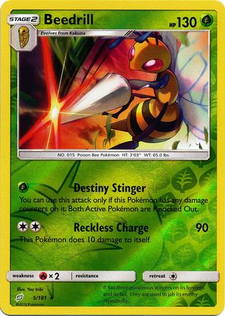 Beedrill 5/181 - Reverse Holo-Kantocards