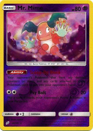 Mr. Mime 66/181 - Reverse Holo-Kantocards