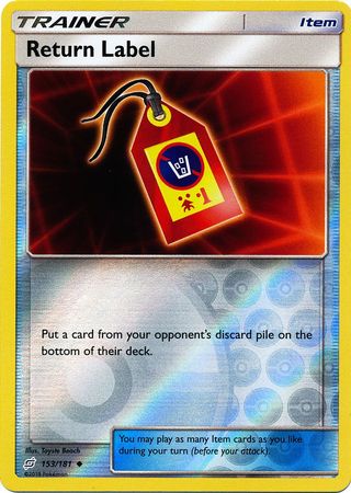 Return Label 153/181 - Reverse Holo-Kantocards