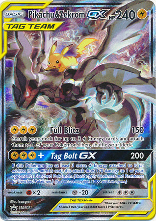 Pikachu & Zekrom Tag Team GX SM168-Kantocards