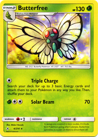 Butterfree 4/214-Kantocards