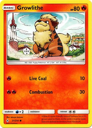 Growlithe 21/214-Kantocards