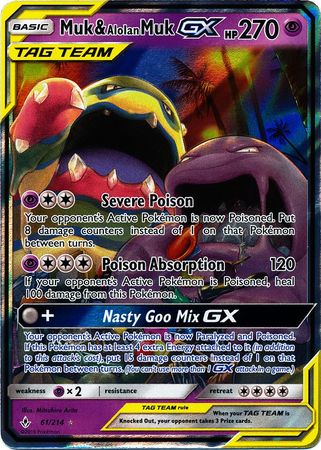 Muk & Alolan MukTag Team GX 61/214-Kantocards