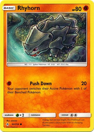 Rhyhorn 92/214-Kantocards