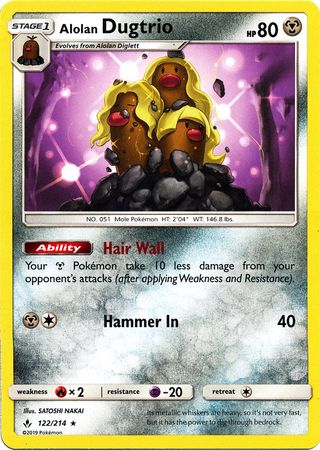 Alolan Dugtrio 122/214-Kantocards