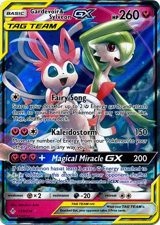 Gardevoir & Sylveon Tag Team GX 130/214-Kantocards