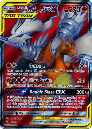 Reshiram & CharizardTag Team GX 194/214-Kantocards