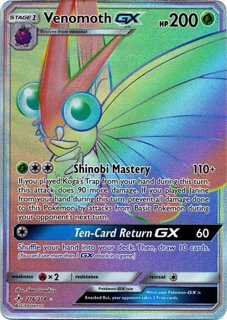 Venomoth GX 216/214-Kantocards