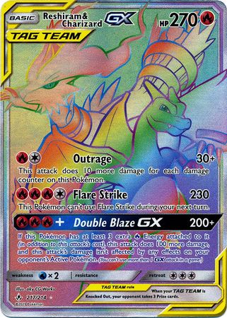 Reshiram & CharizardTag Team GX 217/214-Kantocards