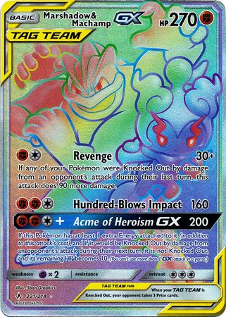 Marshadow & MachampTag Team GX 221/214-Kantocards