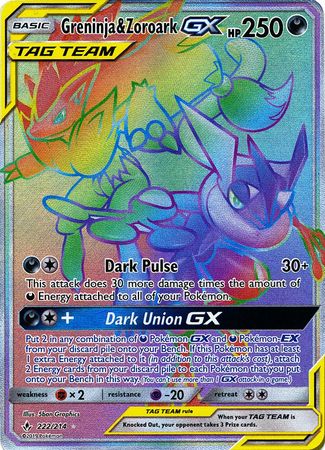 Greninja & ZoroarkTag Team GX 222/214-Kantocards