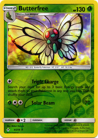 Butterfree 4/214 - Reverse Holo-Kantocards