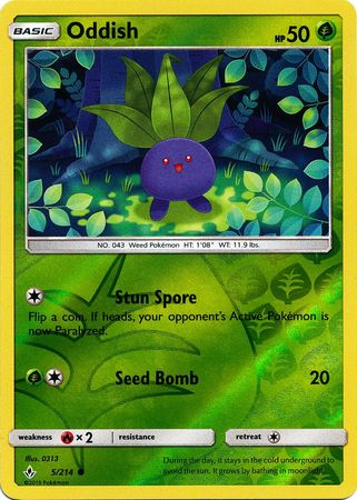 Oddish 5/214 - Reverse Holo-Kantocards