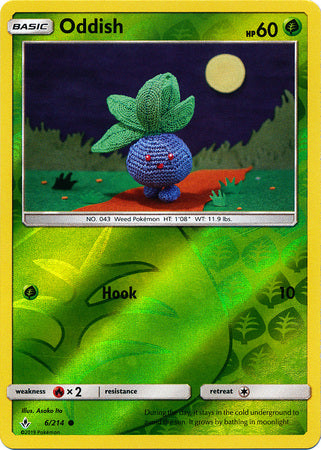 Oddish 6/214 - Reverse Holo-Kantocards